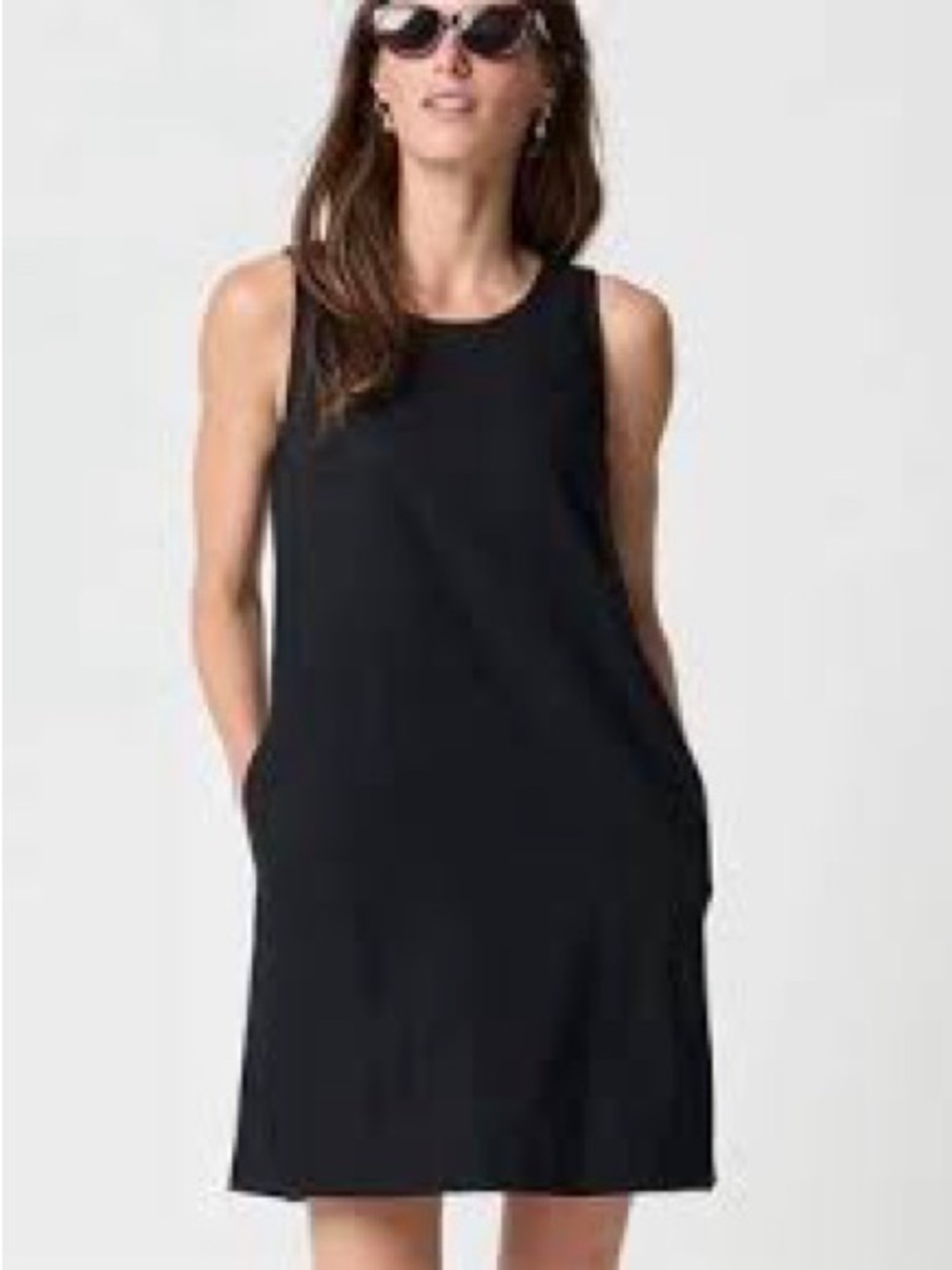 NWT J.Crew Factory Sz 8 Linen-blend Sleeveless Mini Shift Dress Pockets Summer